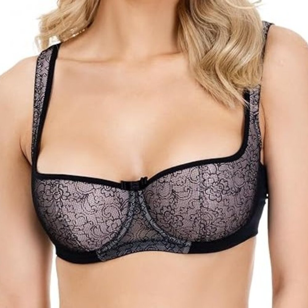 Rosme Balconette Bra Push-up Demi Half Cup Underwire lightly padded